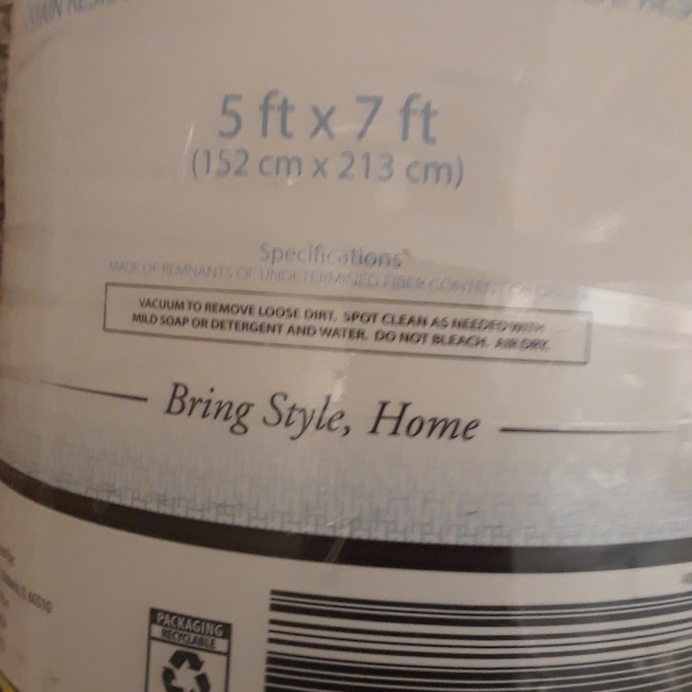 Area rug off white